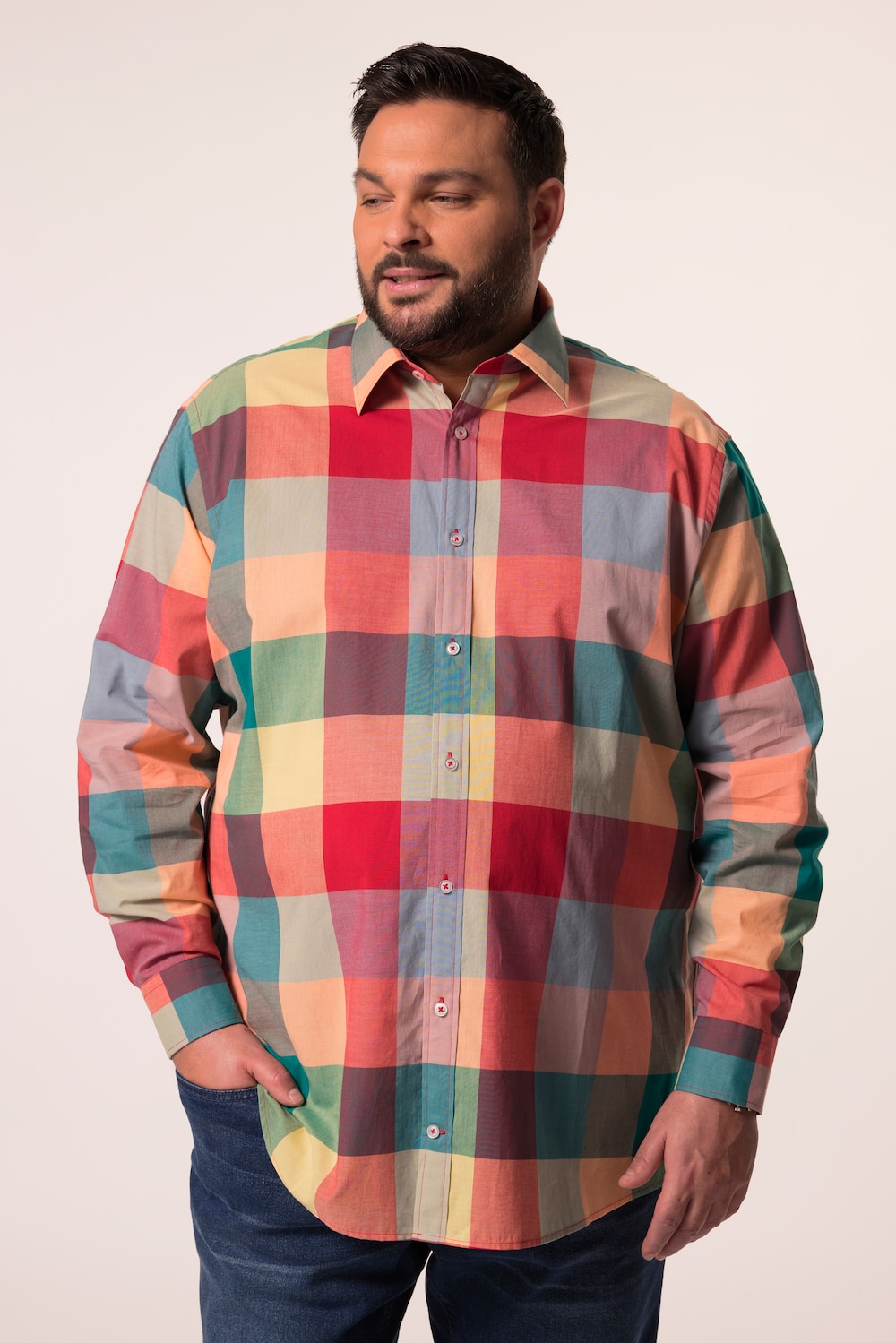 Men+ Karohemd, Langarm, Kentkragen, Comfort Fit, bis 8 XL