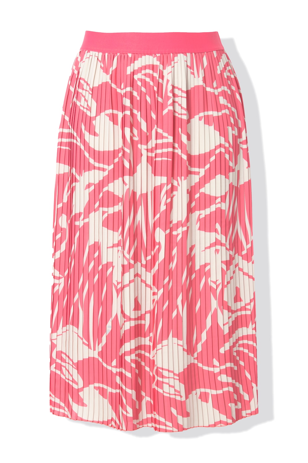 Stora storlekar Plisserad midikjol, Dam, röd, storlek: 50/52, Polyester, Ulla Popken
