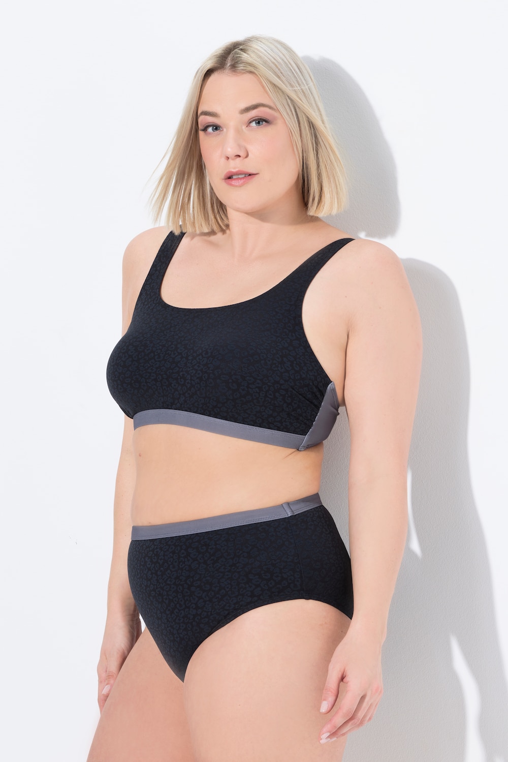 Große Größen Bikini, Damen, schwarz, Größe: 58/60, Synthetische Fasern/Elasthan/Polyester, Ulla Popken