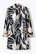 Longbluse, bedruckt, A-Linie, Hemdkragen, Langarm