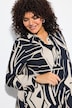 Longbluse, bedruckt, A-Linie, Hemdkragen, Langarm