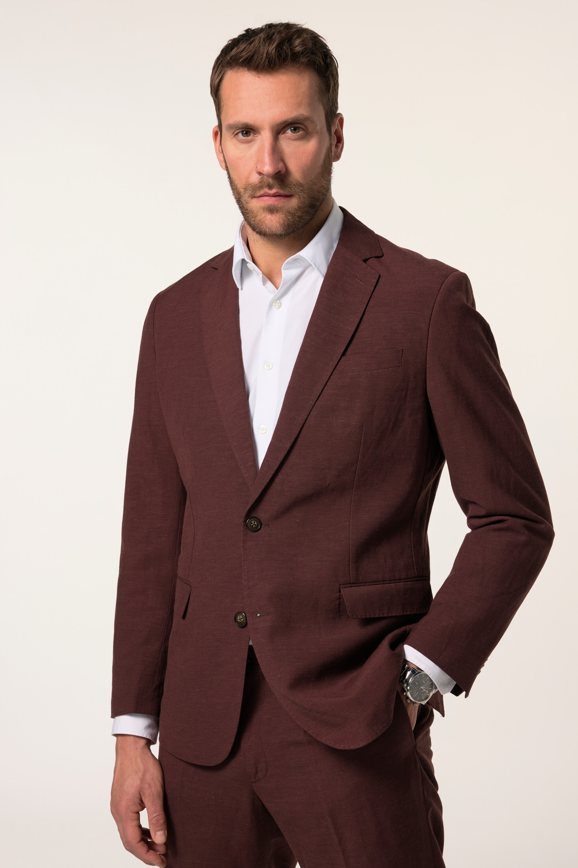 JP 1880 Herren große Größen Sakko Paros Business Leinenmix Baukasten Paros