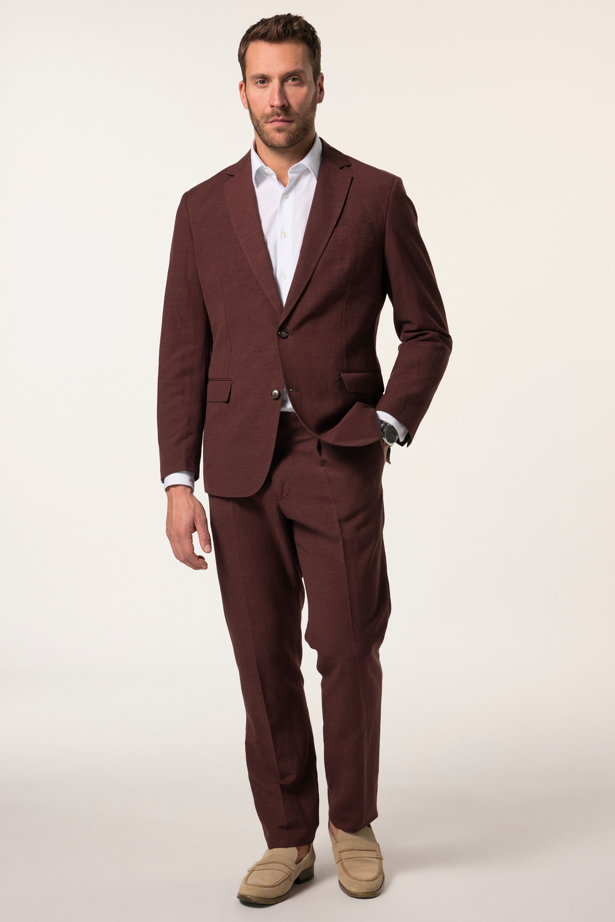 JP 1880 Herren große Größen Sakko Paros Business Leinenmix Baukasten Paros