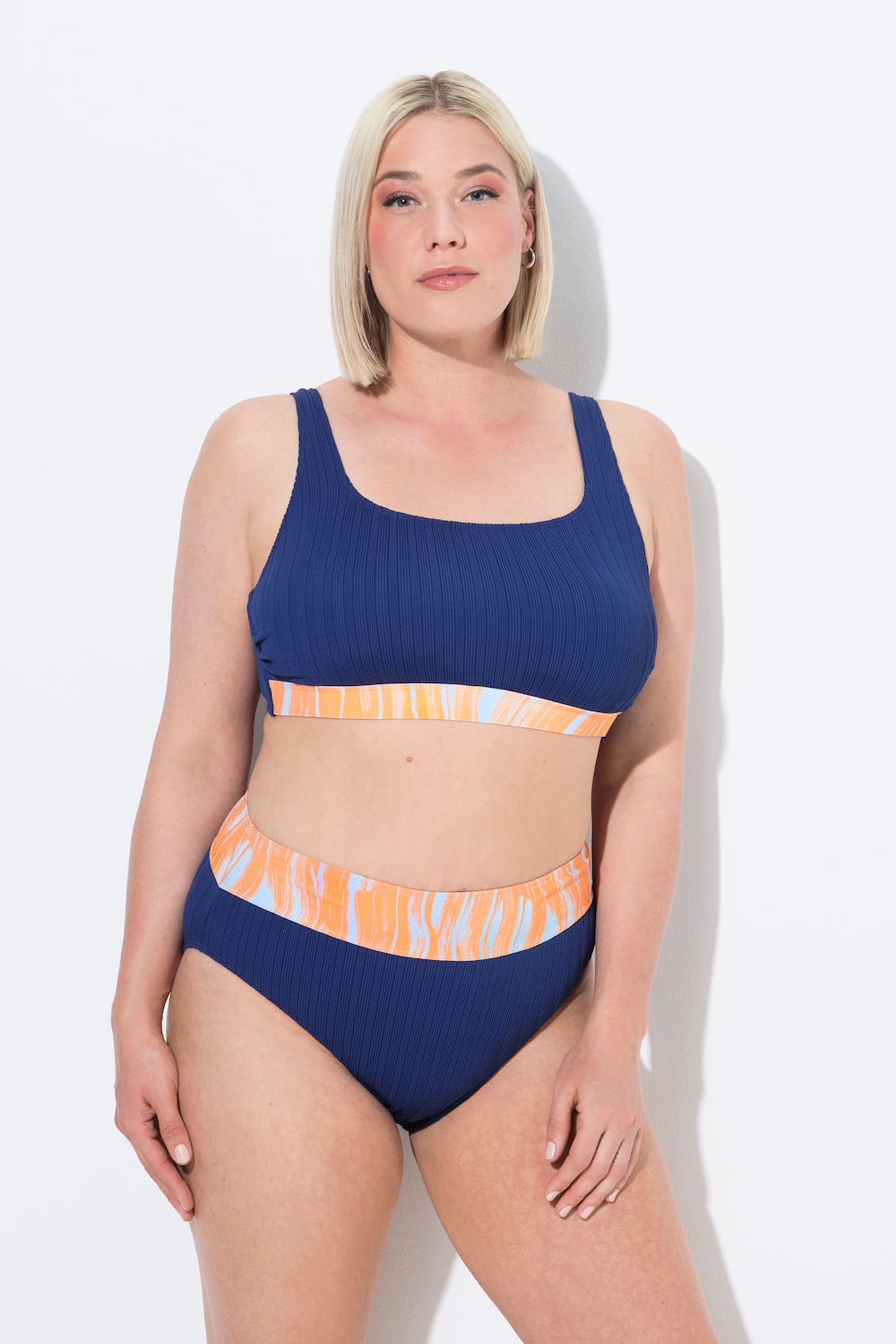 Große Größen Bikini, Damen, blau, Größe: 58/60, Synthetische Fasern/Elasthan, Ulla Popken