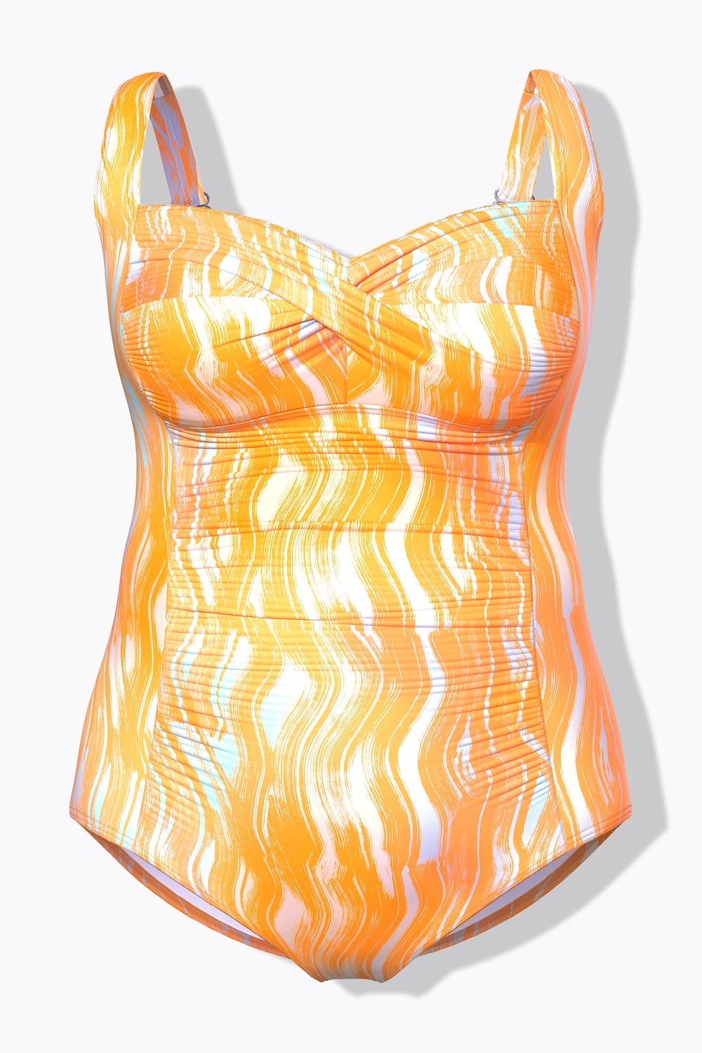 Stora storlekar Baddräkt, Dam, orange, storlek: 50, Polyester/Elastan, Ulla Popken