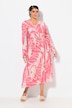 Maxikleid, A-Linie, V-Ausschnitt, Langarm