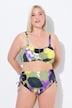 Bikini, Blumen, Träger verstellbar, Raffung, High Waist
