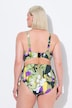 Bikini, Blumen, Träger verstellbar, Raffung, High Waist
