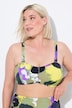 Bikini, Blumen, Träger verstellbar, Raffung, High Waist