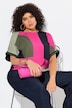 Bluseshirt, oversized, bådudskæring, lange ærmer