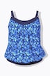 Tankini, fisk, softcups, elastisk kant, justerbare stropper