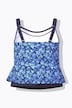 Tankini, fisk, softcups, elastisk kant, justerbare stropper