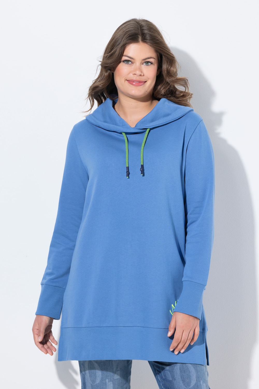 Thumbnail - Große Größen Sweatshirt, Damen, blau, Größe: 44/46, Baumwolle/Polyester, LAURASON