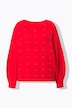 Pullover, oversized, Zierperlen