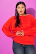 Pullover, oversized, Zierperlen