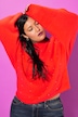 Pullover, oversized, Zierperlen