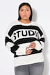 Sweater, oversize, brede striber, statement