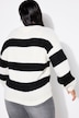 Sweater, oversize, brede striber, statement