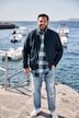 Men+ Blouson, Bauchfit, ultraleicht, Collegekragen, bis 8 XL