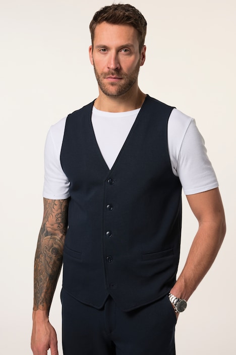 Gilet JP1880 in jersey dalla collezione di capi coordinati NEW YORK con FLEXNAMIC®, fino alla tg. 8XL