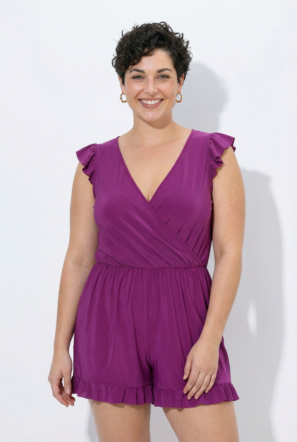Badekleid, Shorts, Softcups, Flügelärmel, recycelt