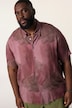STHUGE skjorte med korte ærmer, skjult buttondown-krave og all-over print, boxy pasform, op til str. 8XL