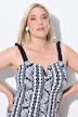 Ammonite Print One Piece Split Neck Swimsuit