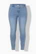 Skinny-Jeans, High Waist, Destroy-Effekten, Fransensaum