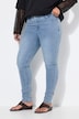 Skinny-Jeans, High Waist, Destroy-Effekten, Fransensaum