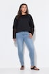 Skinny-Jeans, High Waist, Destroy-Effekten, Fransensaum