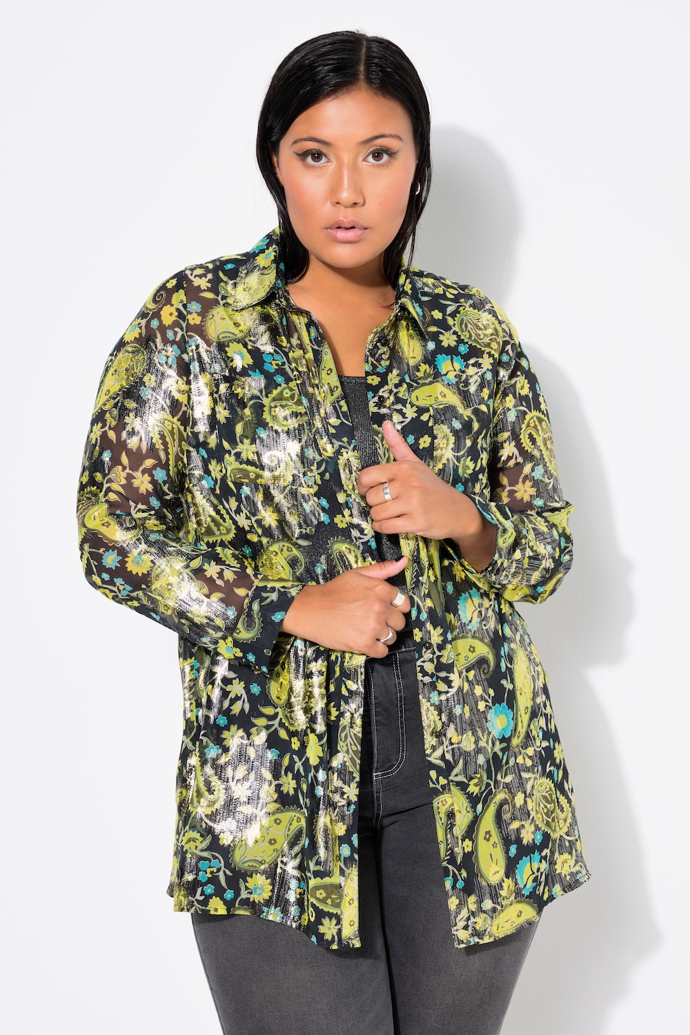Hemdbluse, Boxy Shape, Paisleyprint