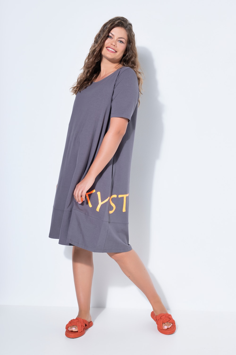 Jerseykleid, Rundhals, Halbarm, OEKO-TEX Made in Green