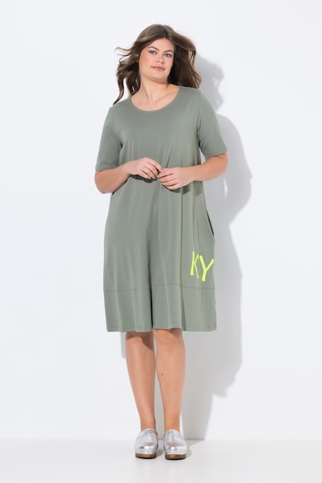 Jerseykleid, Rundhals, Halbarm, OEKO-TEX Made in Green