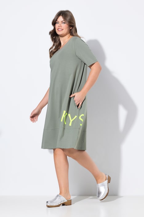 Jerseykleid, Rundhals, Halbarm, OEKO-TEX Made in Green