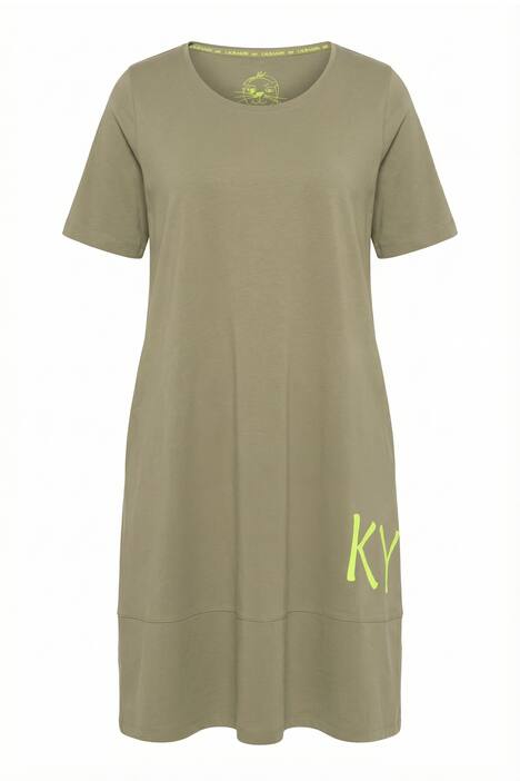 Žerzejové šaty, kulatý výstřih, krátké rukávy, OEKO-TEX Made in Green