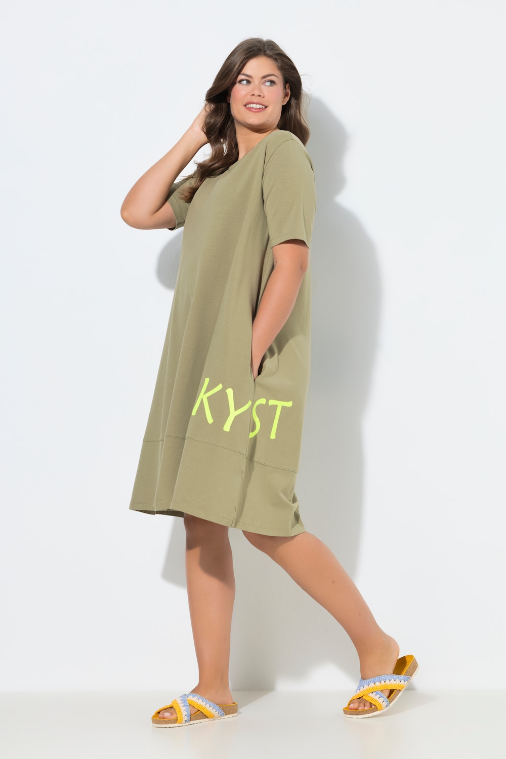 Jerseykleid, Rundhals, Halbarm, OEKO-TEX Made in Green