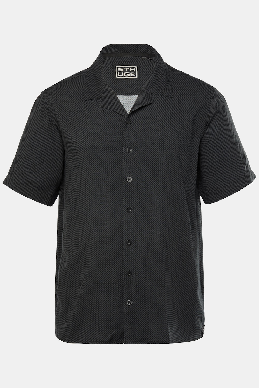 STHUGE Hemd, Halbarm, Kuba-Kragen, Alloverdruck, kastiger Fit, bis 8 XL