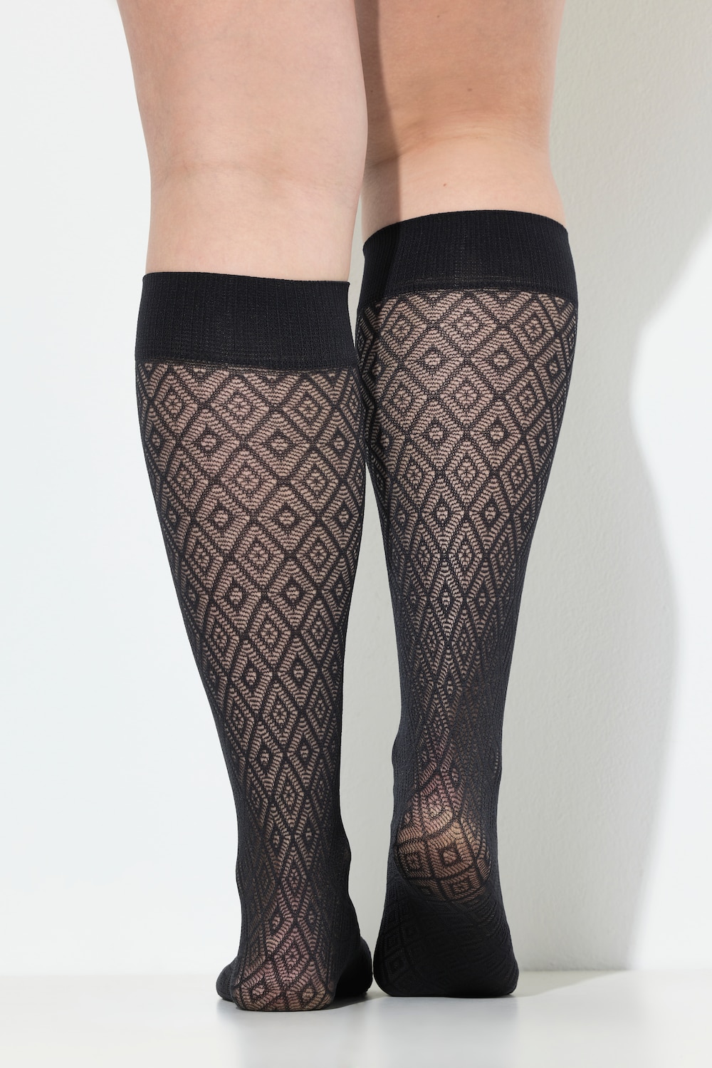 Chaussettes hautes femme noir » Grande Taille Ulla Popken