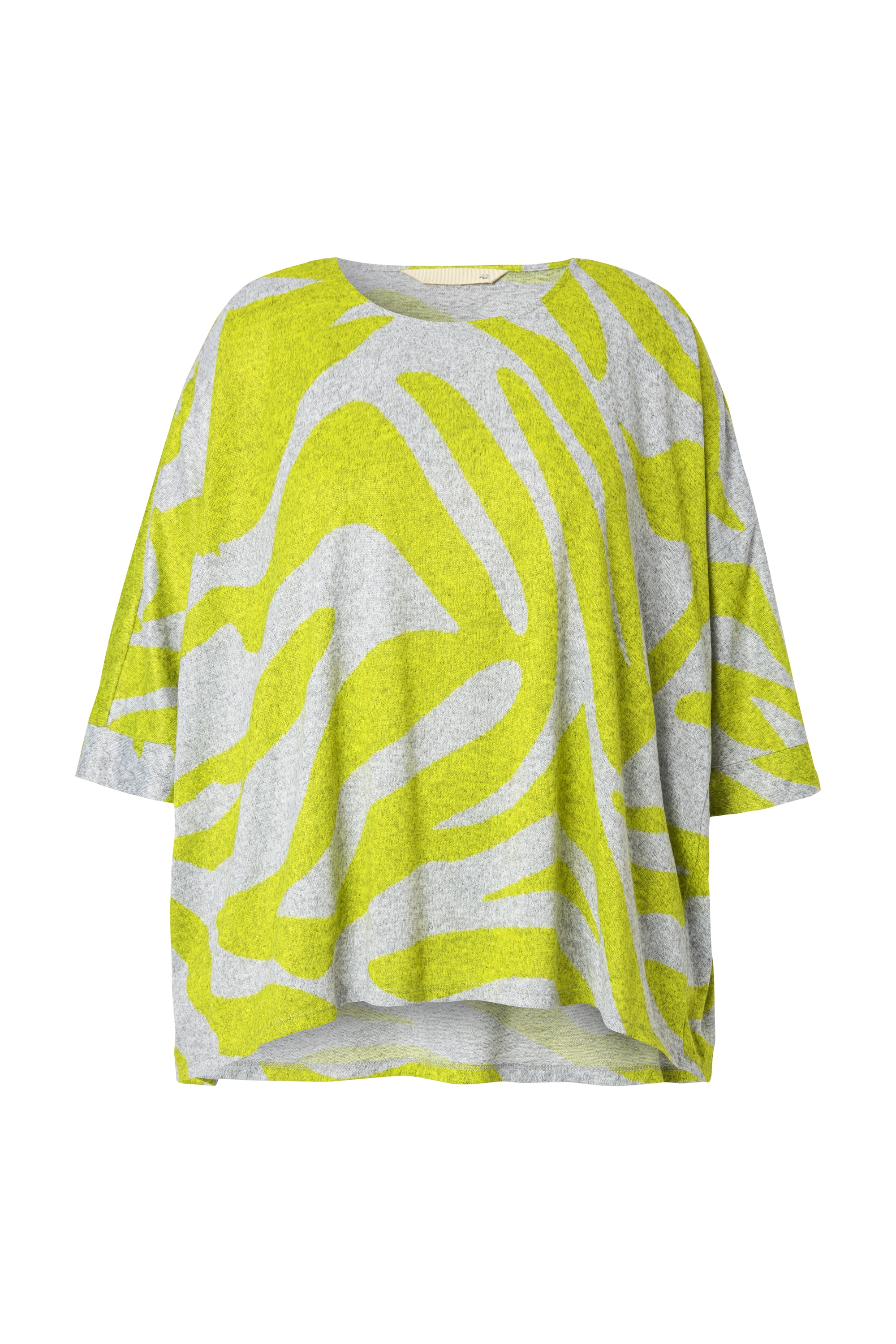 MIAMODA Damen große Größen Pullover oversized Zebramuster 3 4 Ärmel 836919