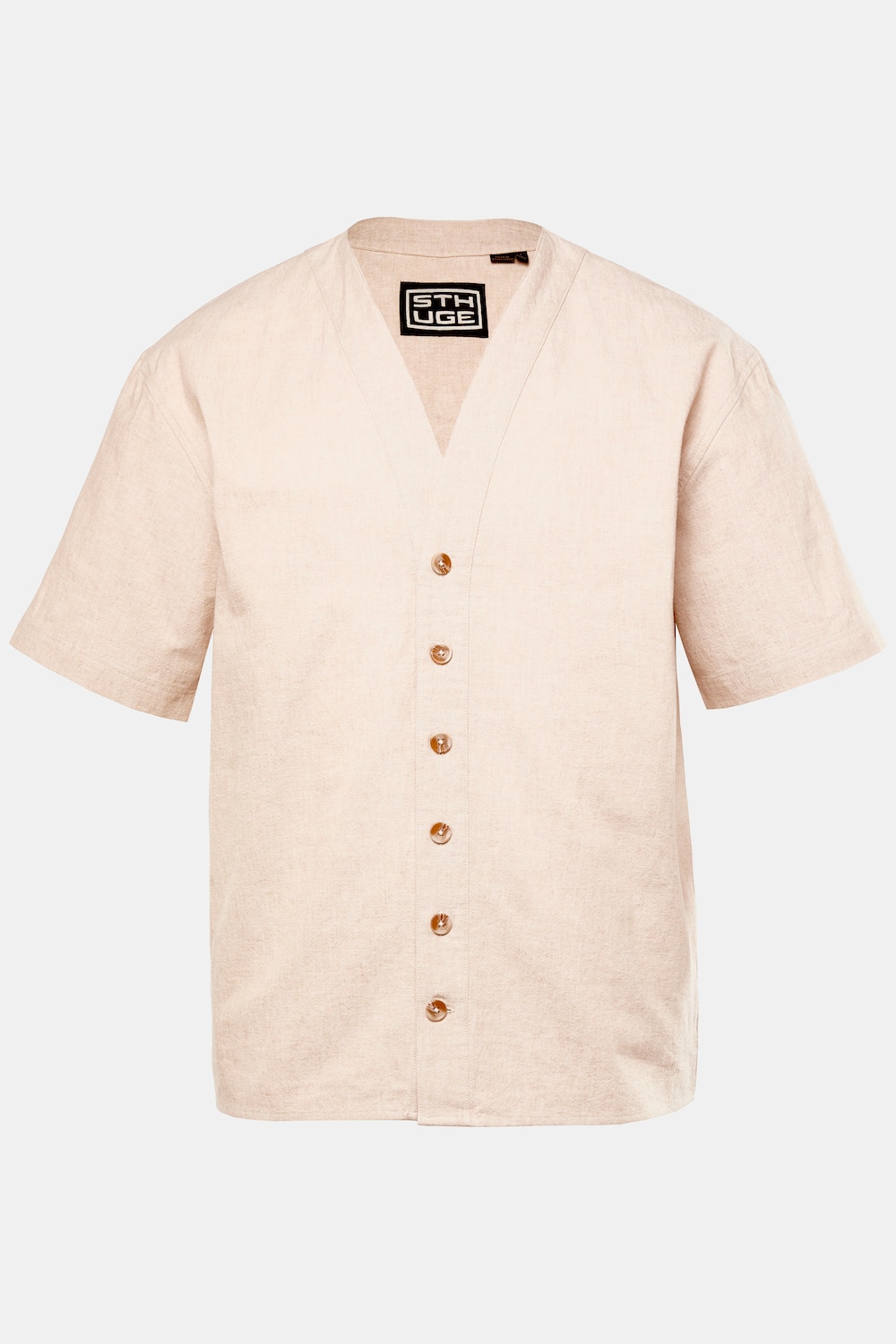 Hemd, Halbarm, Leinenoptik, kastiger Oversize-Fit, bis 8 XL