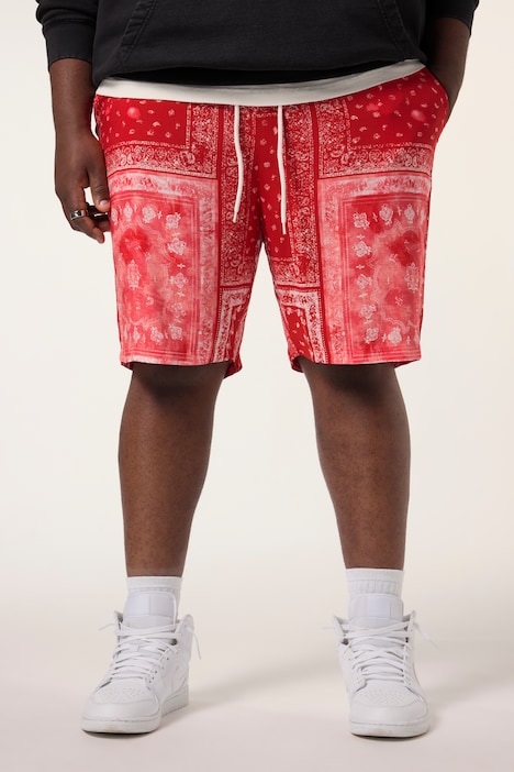 STHUGE Bermuda shorts, elasticated waistband, all-over print, up to 8 XL