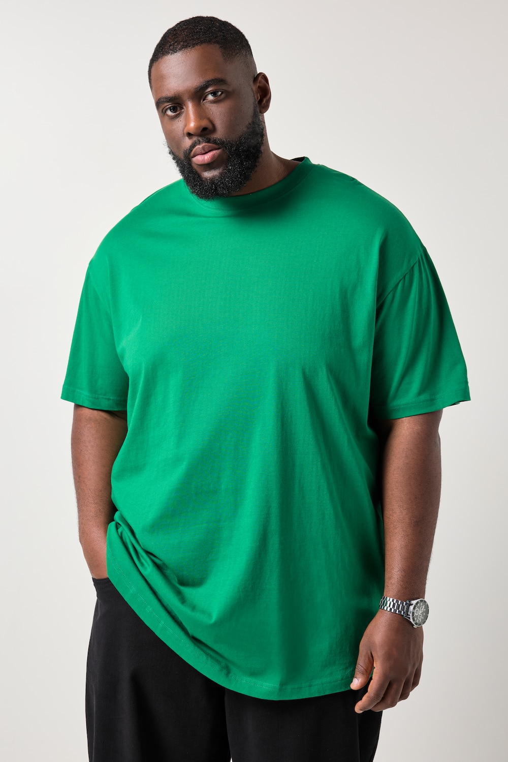 STHUGE T-shirt, korte mouwen, oversized, print op de achterkant, tot 8 XL