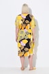Kaftan, sitroner, oversized, V-hals, halve ermer