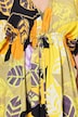 Kaftan, sitroner, oversized, V-hals, halve ermer