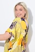 Kaftan, sitroner, oversized, V-hals, halve ermer