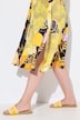 Kaftan, sitroner, oversized, V-hals, halve ermer
