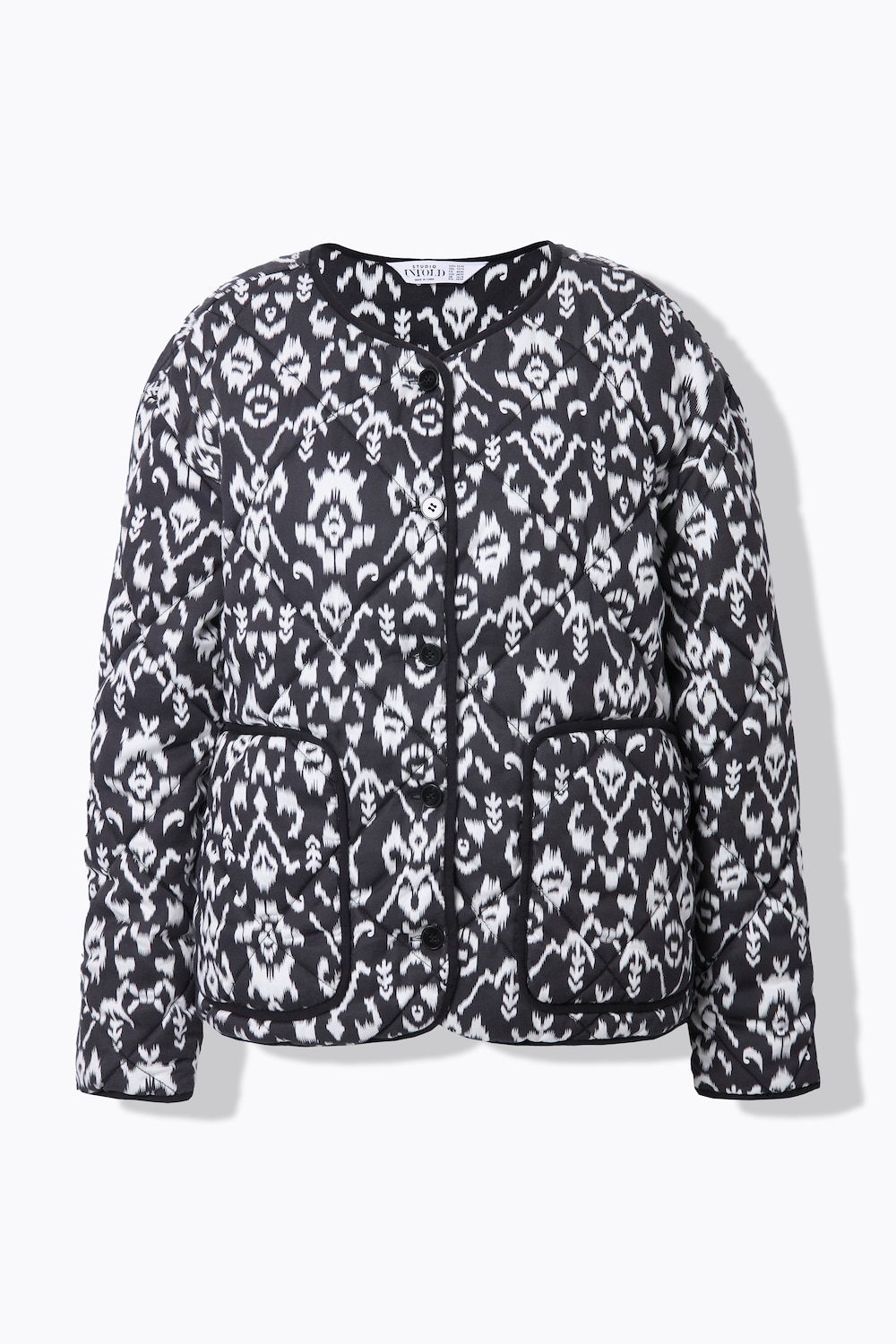 Stora storlekar Quiltad jacka, Dam, svart, storlek: 46/48, Polyester/Syntetfibrer, Studio Untold