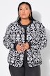 Quiltet jakke, kasseform, all-over print
