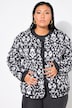 Quiltet jakke, kasseform, all-over print