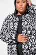 Quiltet jakke, kasseform, all-over print